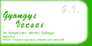 gyongyi vecsei business card