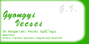 gyongyi vecsei business card